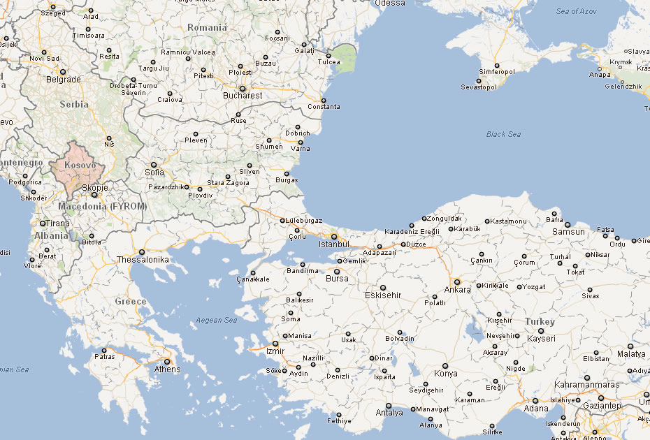 harita kosova balkanlar